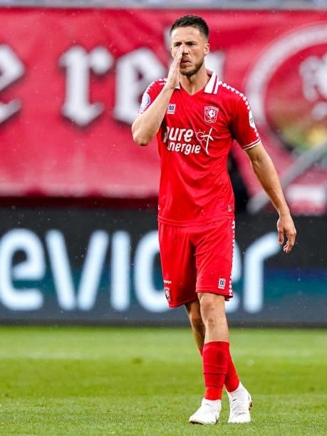 Ricky van Wolfswinkel of FC Twente during the Preseason Friendly Match match between FC Twente and SS Lazio at De Grolsch Veste on August 7, 2021 in...