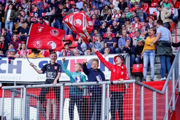 Fans Supporters of FC Twente during the Preseason Friendly Match match between FC Twente and SS Lazio at De Grolsch Veste on August 7, 2021 in...