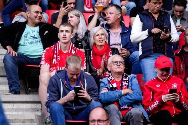 Fans Supporters of FC twente during the Preseason Friendly Match match between FC Twente and SS Lazio at De Grolsch Veste on August 8, 2021 in...