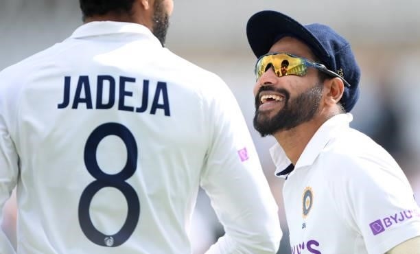 Smiling Mohammed Siraj during day four of the First Test Match between England nd India at Trent Bridge on August 07, 2021 in Nottingham, England.