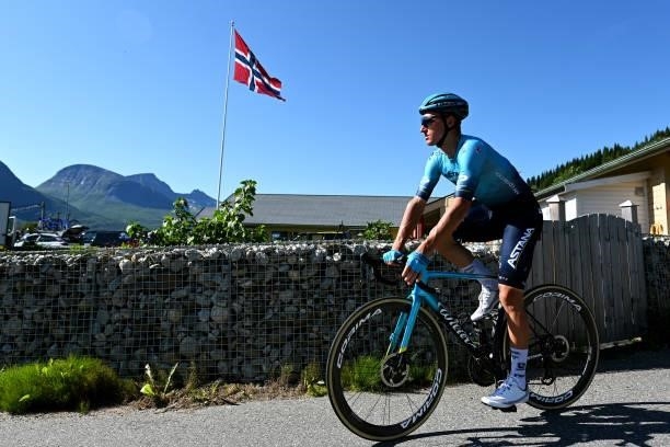 Yevgeniy Gidich of Kazahkstan and Team Astana – Premier Tech prior to the 8th Arctic Race Of Norway 2021, Stage 4 a 163,5km stage from Gratangen to...