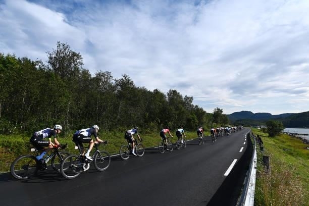 Dimitri Claeys of Belgium, Luca Coati of Italy and Team Qhubeka Nexthash & The Peloton during the 8th Arctic Race Of Norway 2021, Stage 4 a 163,5km...