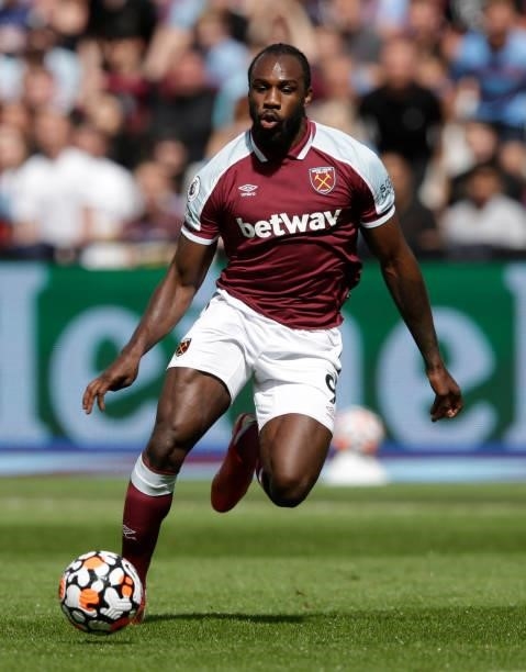 Michail Antonio of West Ham United in action during the pre-season friendly match between West Ham United and Atalanta at London Stadium on August 7,...