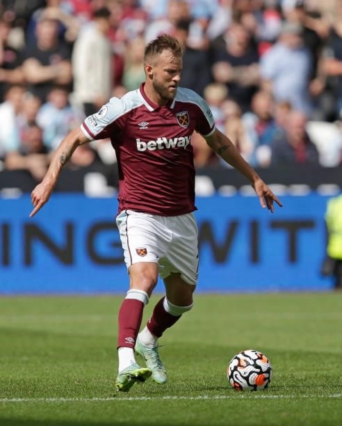 Andriy Yarmolenko of West Ham United in action during the pre-season friendly match between West Ham United and Atalanta at London Stadium on August...