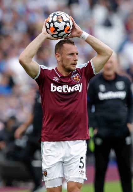 Vladimír Coufal of West Ham United in action during the pre-season friendly match between West Ham United and Atalanta at London Stadium on August 7,...