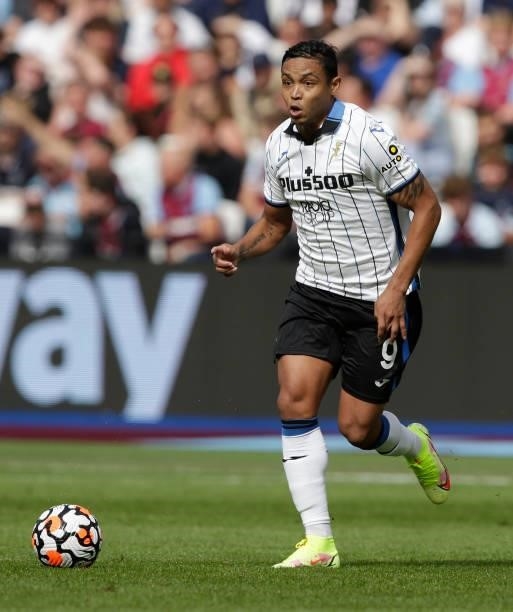 Luis Fernando Muriel Fruto of Atalanta in action during the pre-season friendly match between West Ham United and Atalanta at London Stadium on...