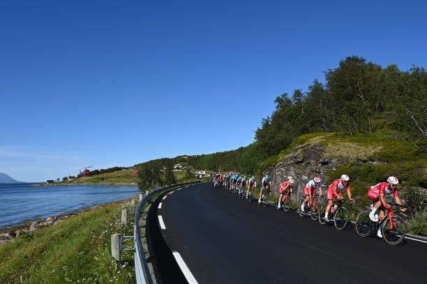 Victor Lafay of France and Team Cofidis White Best Young Rider Jersey & Teammates during the 8th Arctic Race Of Norway 2021, Stage 4 a 163,5km stage...