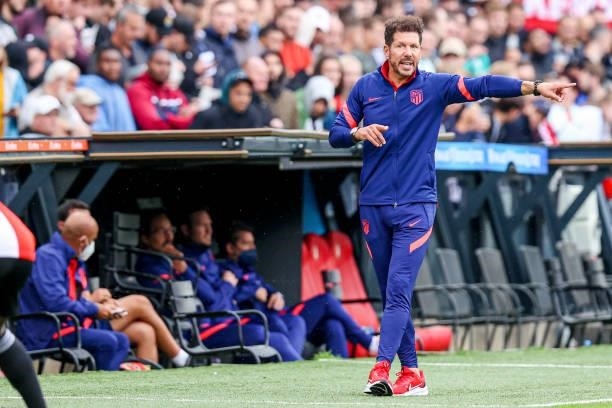 Head Coach Diego Simeone of Atletico Madrid during the Preseason Friendly Match match between Feyenoord and Atletico Madrid at De Kuip on August 8,...