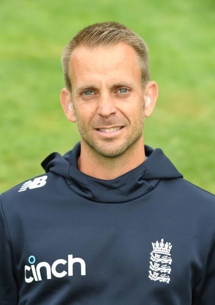 Stephen George of England during the England Disability T20 at New Road on August 08, 2021 in Worcester, England.