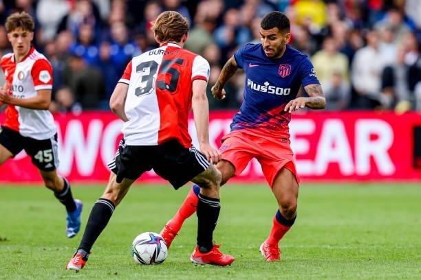 Wouter Burger of Feyenoord, Angel Correa of Atletico Madrid Wouter Burger during the Preseason Friendly Match match between Feyenoord and Atletico...