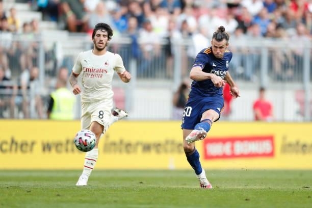 Gareth Bale of Real Madrid in action during the Real Madrid v AC Milan - Pre-Season Friendly at Worthersee Stadion on August 08, 2021 in Klagenfurt,...