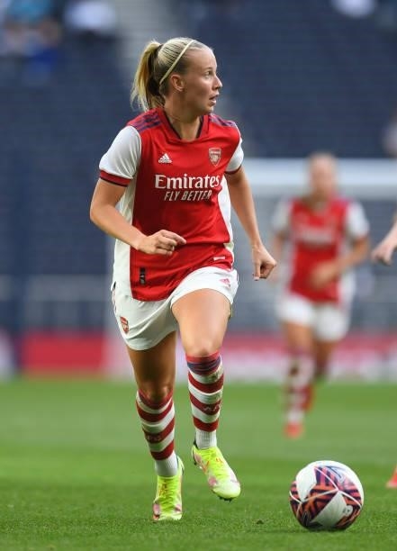 Beth Mead of Arsenal during the MIND series match between Tottenham Hotspur and Arsenal at Tottenham Stadium on August 08, 2021 in London, England.