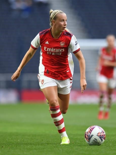 Beth Mead of Arsenal during the MIND series match between Tottenham Hotspur and Arsenal at Tottenham Stadium on August 08, 2021 in London, England.