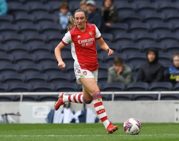 Lisa Evans of Arsenal during the MIND series match between Tottenham Hotspur and Arsenal at Tottenham Stadium on August 08, 2021 in London, England.