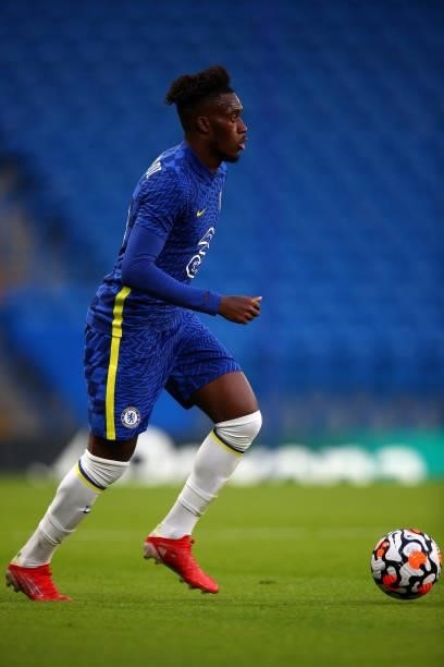 Callum Hudson-Odoi of Chelsea in action during the Pre-Season Friendly match between Chelsea and Tottenham Hotspur at Stamford Bridge on August 04,...