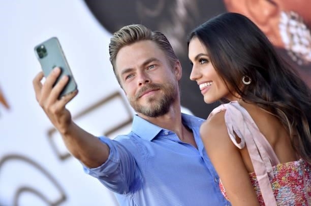 Derek Hough and Hayley Erbert attend the Los Angeles Premiere of MGM's "Respect