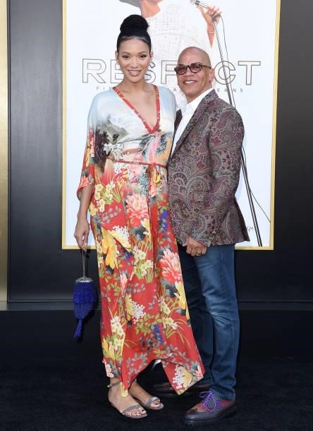 Rachel Montez Minor and Rickey Minor attend the Los Angeles Premiere of MGM's "Respect