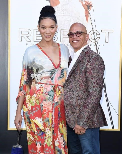 Rachel Montez Minor and Rickey Minor attend the Los Angeles Premiere of MGM's "Respect