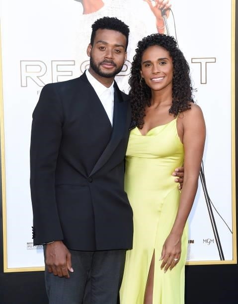 Kris Bowers and Briana Nicole Henry attend the Los Angeles Premiere of MGM's "Respect