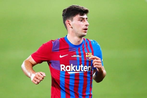 Yusuf Demir of FC Barcelona looks on during the Joan Gamper Trophy match between FC Barcelona and Juventus at Estadi Johan Cruyff on August 08, 2021...