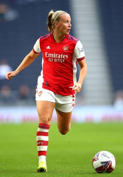 Beth Mead of Arsenal during The MIND Series match between Tottenham Hotspur and Arsenal at Tottenham Hotspur Stadium on August 08, 2021 in London,...