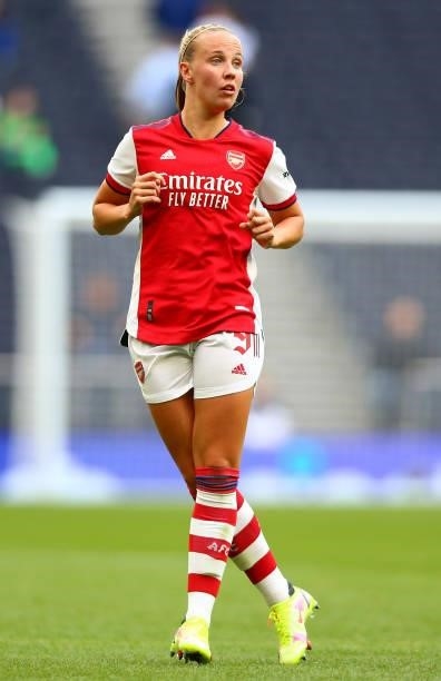 Beth Mead of Arsenal during The MIND Series match between Tottenham Hotspur and Arsenal at Tottenham Hotspur Stadium on August 08, 2021 in London,...