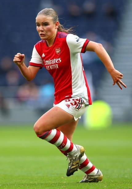 Alex Hennessy of Arsenal during The MIND Series match between Tottenham Hotspur and Arsenal at Tottenham Hotspur Stadium on August 08, 2021 in...