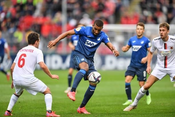 Hoffenheims Kevin Akpoguma during the DFB Cup first round match between Viktoria Köln and 1899 Hoffenheim on August 09, 2021 in Cologne, Germany.