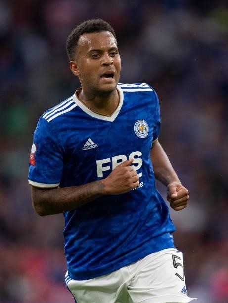 Ryan Bertrand of Leicester City during the The FA Community Shield between Manchester City and Leicester City at Wembley Stadium on August 07, 2021...