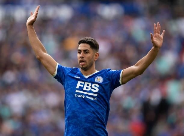 Ayoze Pérez of Leicester City during the The FA Community Shield between Manchester City and Leicester City at Wembley Stadium on August 07, 2021 in...