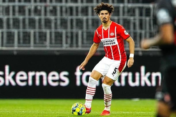 Andre Ramalho of PSV during the UEFA Champions League - Third qualifying round match between FC Midtjylland and PSV at MCH Arena on August 10, 2021...