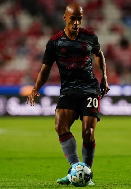 Joao Mario of SL Benfica in action during the UEFA Champions League : Third Qualifying Round Leg Two match between SL Benfica and Spartak Moskva at...