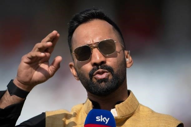 Sky Sports pundit and former India batsman Dinesh Karthik before day one of the First Test Match between England and India at Trent Bridge on August...