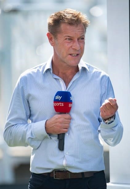 Sky Sports cricket commentator Ian Ward before day one of the First Test Match between England and India at Trent Bridge on August 04, 2021 in...