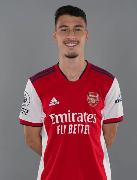 Gabriel Martinelli of Arsenal at London Colney on August 06, 2021 in St Albans, England.