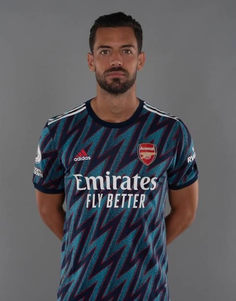 Pablo Mari of Arsenal at London Colney on August 06, 2021 in St Albans, England.