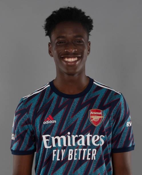 Sambi of Arsenal at London Colney on August 06, 2021 in St Albans, England.