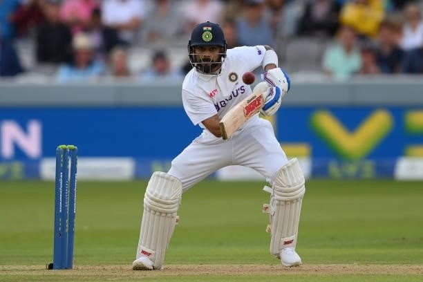 Virat Kohli of India in action during the Second LV= Insurance Test Match: Day One between England and India at Lord's Cricket Ground on August 12,...
