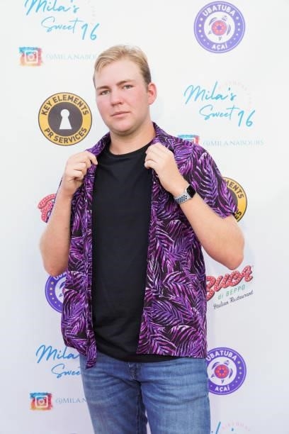 Connor Dean attends Mila Nabours' Sweet Sixteen Supporting The Alzheimer's Association on August 12, 2021 in Tarzana, California.