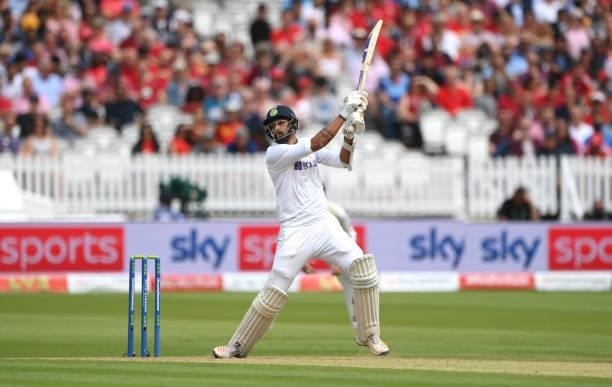 India batsman Ishant Sharma in batting action on Ruth Strauss Foundation Day during day two of the Second Test Match between England and India at...
