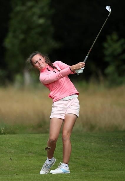 Beth Coulter of Kirkistown Castle in action during her semi-final match on day four of the R&A Girls Amateur Championship at Fulford Golf Club on...