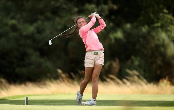 Beth Coulter of Kirkistown Castle in action during her semi-final match on day four of the R&A Girls Amateur Championship at Fulford Golf Club on...