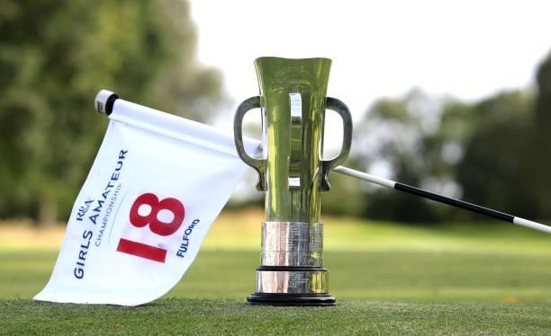 Detailed view of the trophy during day four of the R&A Girls Amateur Championship at Fulford Golf Club on August 13, 2021 in York, England.