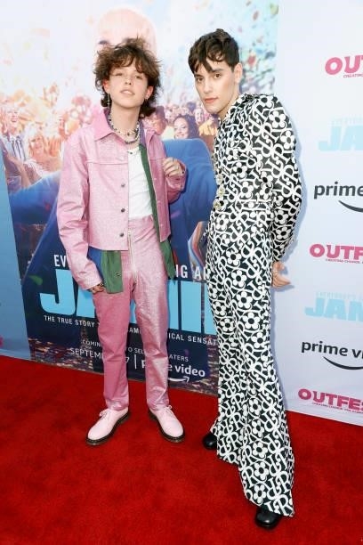 Jacob Sartorius and Max Harwood attend the Opening Night Premiere of "Everybody's Talking About Jamie
