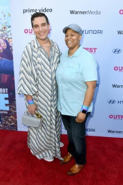 Damian Pelliccione and Lashawn McGhee attend the Opening Night Premiere of "Everybody's Talking About Jamie
