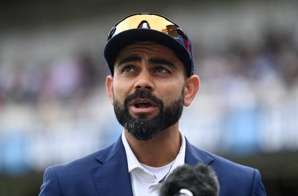 India captain Virat Kohli during day one of the Second LV= Insurance Test Match between England and India at Lord's Cricket Ground on August 12, 2021...