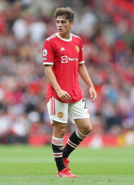 Daniel James of Manchester United during the Premier League match between Manchester United and Leeds United at Old Trafford on August 14, 2021 in...