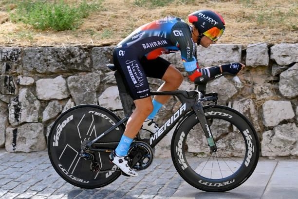 Mikel Landa Meana of Spain and Team Bahrain Victorious competes during the 76th Tour of Spain 2021, Stage 1 a 7,1km individual time trial from Burgos...