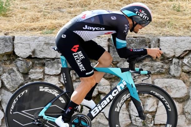 Luka Mezgec of Slovenia and Team BikeExchange competes during the 76th Tour of Spain 2021, Stage 1 a 7,1km individual time trial from Burgos -...