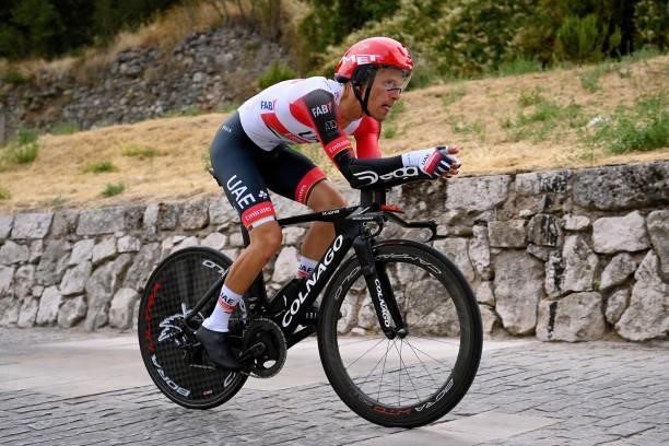 Rafal Majka of Poland and UAE Team Emiratescompetes during the 76th Tour of Spain 2021, Stage 1 a 7,1km individual time trial from Burgos - Catedral...